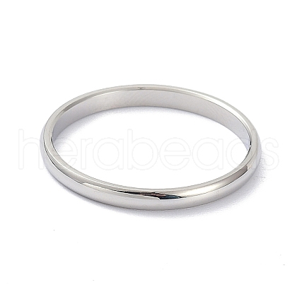 Non-Tarnish 2mm Polished Plain Dome Finger Ring for Girl Women RJEW-C012-05D-P-1