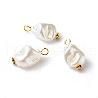 ABS Plastic Imitation Pearl Pendants PALLOY-JF00835-1