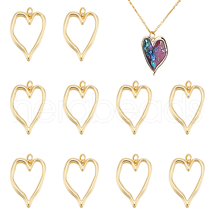 Unicraftale 10Pcs Rack Plating Brass Pendants KK-UN0003-26-1