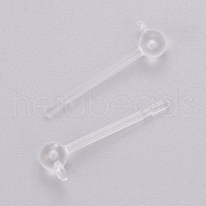 Transparent Painless Prevent Allergy Resin Stud Earring Findings X-KY-L005-11-1