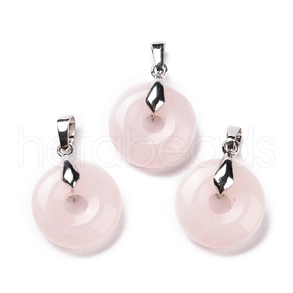 Natural Rose Quartz Pendants G-E059-01P-05-1