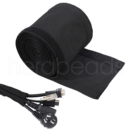 Nylon Hook and Loop Fastener Cable Sleeves DIY-WH0888-124A-1
