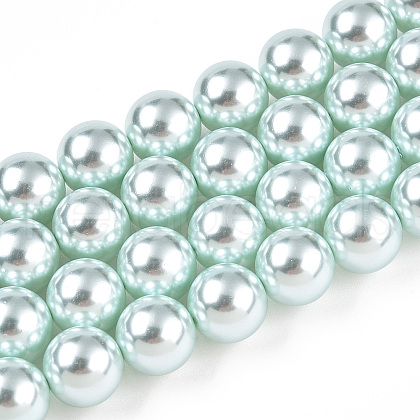 Glass Pearl Beads Strands HY-G002-01E-12-1