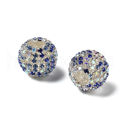 Sparkle Glass Rhinestone Round Beads OACR-S048-01J-1
