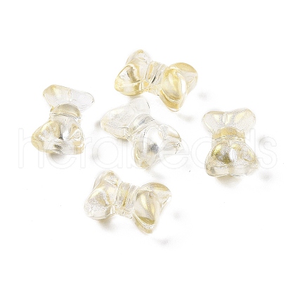 Transparent Spray Painted Glass Beads GLAA-I050-11L-1