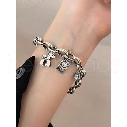 Hip-pop Style Brass Charm Bracelets FS-WG7DD61-03-1