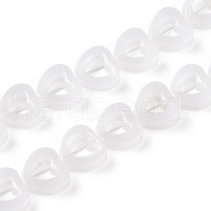 Natural White Jade Beads Strands G-N342-96-1