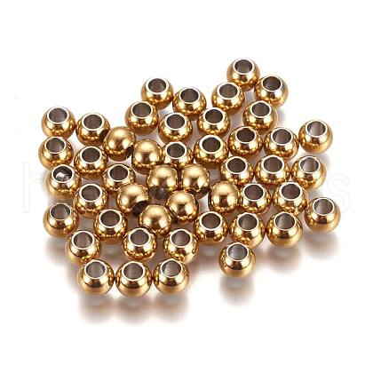 Ion Plating(IP) 304 Stainless Steel Spacer Beads X-STAS-L222-42C-G-1