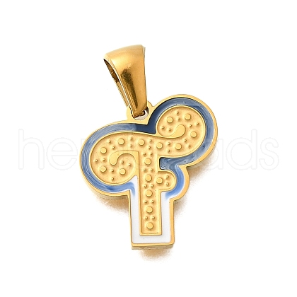 304 Stainless Steel Pendants STAS-K297-01G-F-1