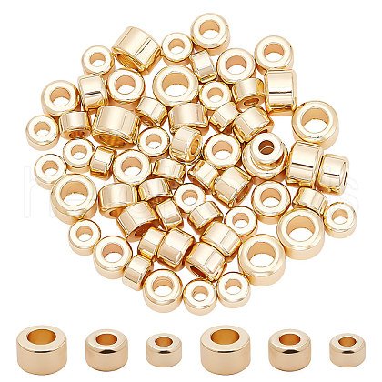 BENECREAT 60Pcs 3 Styles Brass Beads KK-BC0012-39-1