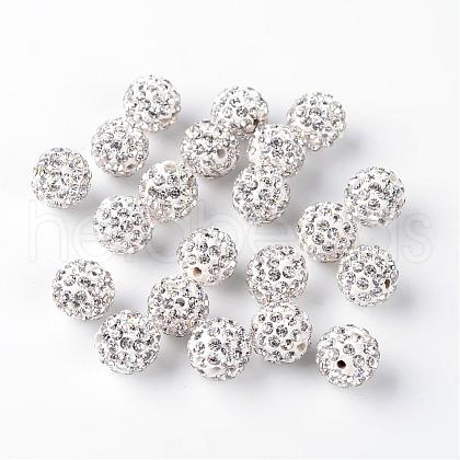 Polymer Clay Rhinestone Beads RB-H284-10MM-001-1