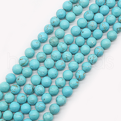 Synthetic Green Turquoise Beads Strands X-G-T055-8mm-12-1-1