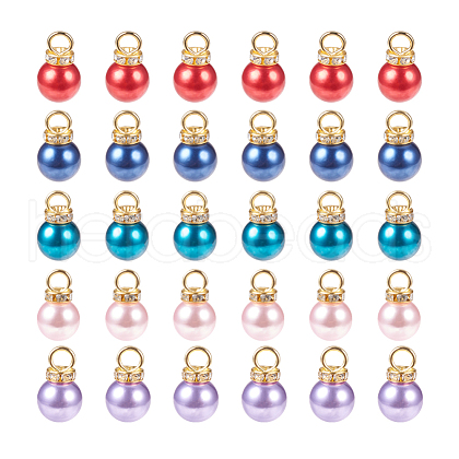 Acrylic Imitation Pearl Pendants IFIN-PH0023-63G-1