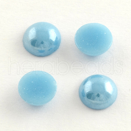 Pearlized Plated Opaque Glass Cabochons PORC-S801-3mm-37-1