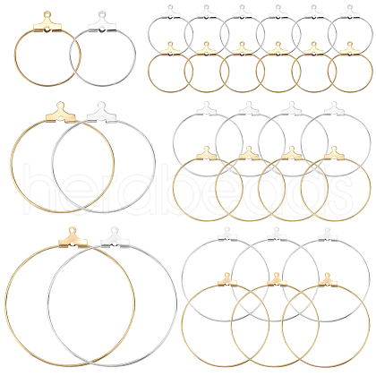 SOFPLATE 60Pcs 6 Styles Brass 2-Loops Link Pendants KK-SP0002-05-1