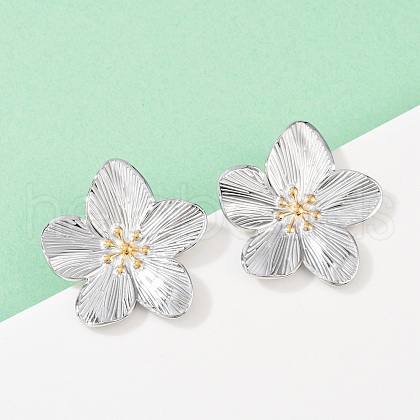 304 Stainless Steel Stud Earrings EJEW-S265-06GP-B-1