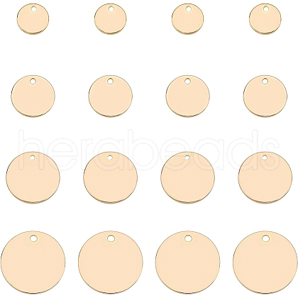 BENECREAT 40Pcs 4 Style Brass Pendant KK-BC0001-94G-1