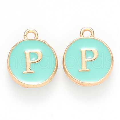 Golden Plated Alloy Enamel Charms ENAM-S118-05P-1