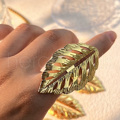 304 Stainless Steel Finger Rings for Women RJEW-U050-01G-1