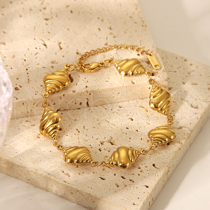 304 Stainless Steel Link Bracelets for Women BJEW-Z125-03G-03-1