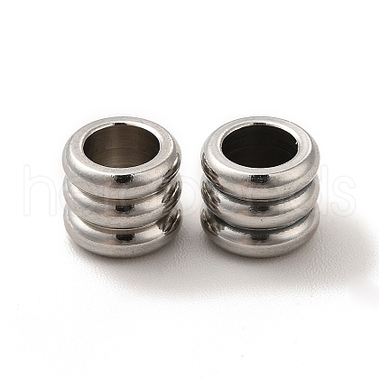 Non-Tarnish 201 Stainless Steel European Beads STAS-M089-04P-1