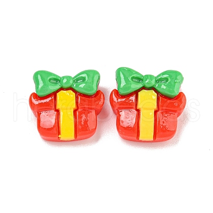 Christmas Theme Opaque Resin Decoden Cabochons CRES-B022-01G-1