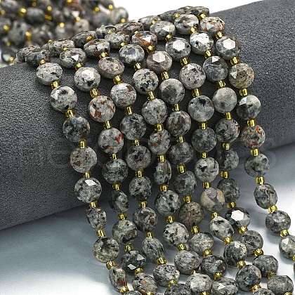 Natural Fluorescent Syenite Rock(Glow under UV Light) Beads Strands G-C116-A18-02-1