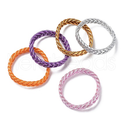 Plastic Cord Braided Stretch Bracelets BJEW-R313-03-1