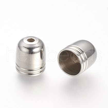 Tarnish Resistant 201 Stainless Steel Cord Ends X-STAS-R090-35-1