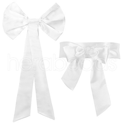 AHADERMAKER Detachable Velvet Bowknot AJEW-GA0007-66-1