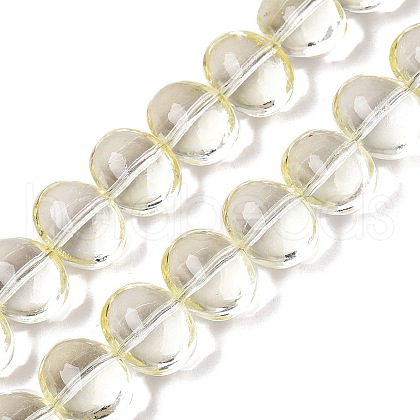 Transparent Electroplate Glass Beads Strands EGLA-N012-06E-1