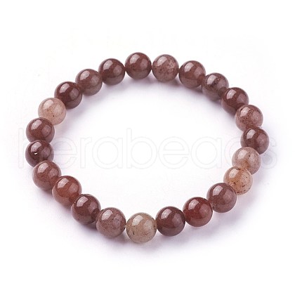 Natural Purple Aventurine Beads Stretch Bracelets BJEW-F380-01-B11-1