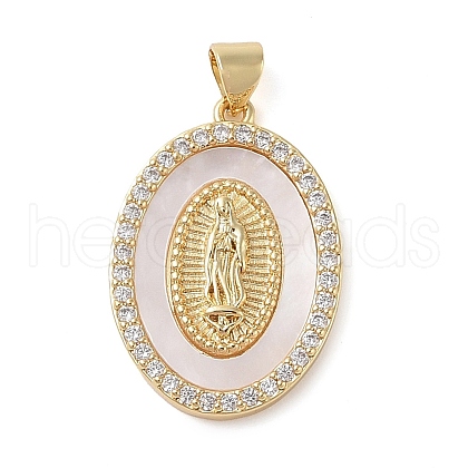 Brass Micro Pave Cubic Zirconia Pendants KK-I712-52G-06-1