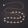 Alloy Flower Link Chain Waist Chains FIND-WH0421-95G-4