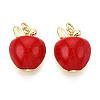 Brass Enamel Pendants KK-N265-06G-1