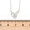 925 Sterling Silver Micro Pave Clear Cubic Zirconia Pendant Necklaces NJEW-D317-01P-5