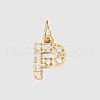 Stainless Steel Cubic Zirconia Pendants with Jump Rings X-FIND-PW0024-08P-1