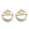 Brass Micro Pave Cubic Clear Zirconia Pendants KK-N232-87-NF-1
