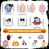 SUNNYCLUE 84Pcs 16 Styles Halloween Opaque Resin Decoden Cabochons CRES-SC0002-89-2