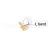 20G Stainless Steel Cubic Zirconia L-Shaped Nose Rings WG80602-17-4