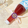 Brass Wax Seal Stamps with Wood Handle AJEW-WH0412-0146-5