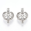 Brass Locket Pendants PALLOY-S094-43P-01-1