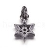 Brass Micro Pave Cubic Zirconia Pendants ZIRC-K070-41B-2