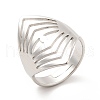 201 Stainless Steel Wide Eye Adjustable Ring for Women RJEW-F131-04P-1