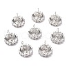 Brass Micro Pave Cubic Zirconia Pendants ZIRC-O044-13P-1