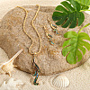 Alloy & Natural Abalone/Paua Shell Pendant Necklaces & Dangle Earrings Sets WGD5CF5-03-1
