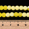 Frosted Transparent Glass Beads Strands GLAA-T032-T6mm-MBB12-4