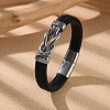 Braided Microfiber Leather Cord Bracelets for Men BJEW-Z081-05P-2