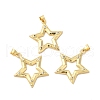 Rack Plating Brass Micro Pave  Cubic Zirconia Pendants KK-B068-42G-2