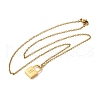 304 Stainless Steel Rolo Chain Pendant Necklaces NJEW-S444-01G-08-2